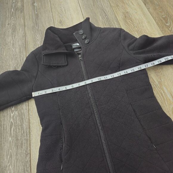 North Face Caroluna Quilted Fleece Lined Jacket size small women's  black warm - Picture 9 of 12